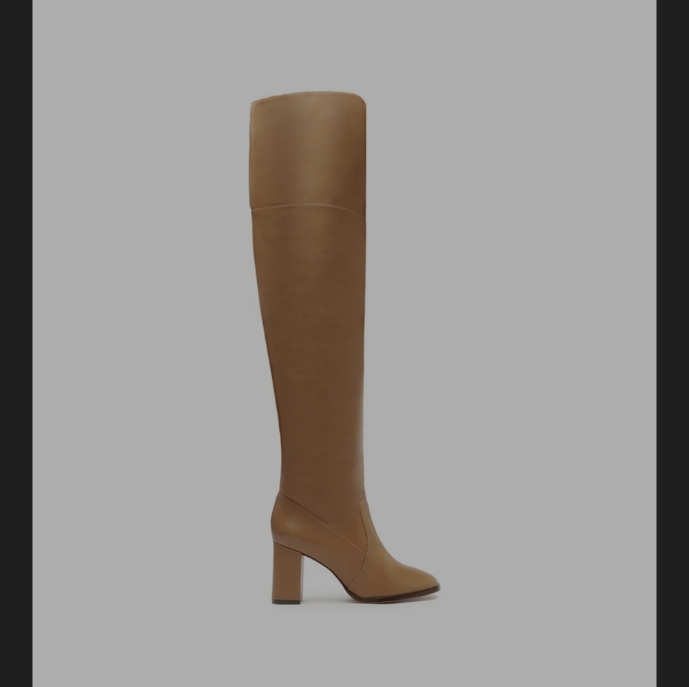 SCHUTZ TERRANCE LEATHER Elegant Tan Boots